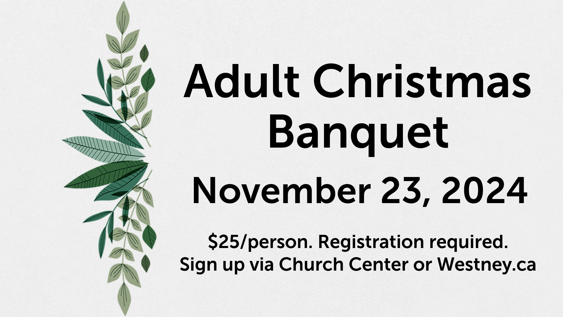 Adult Christmas Banquet