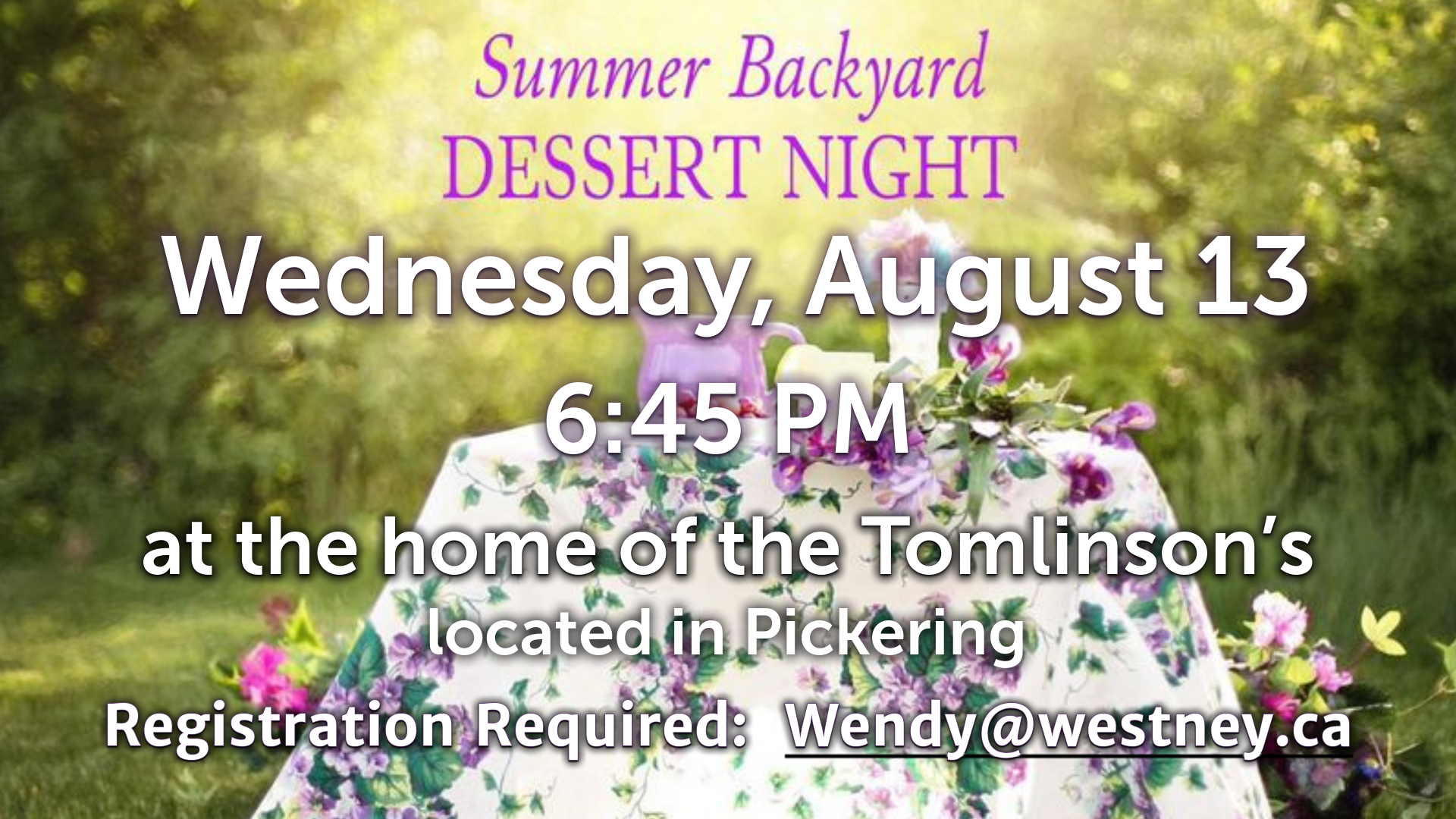 Ladies’ Dessert Night
